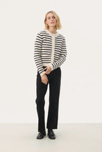 Load image into Gallery viewer, Part Two Elmie cotton cardigan Dark Navy Stripe - CW CW