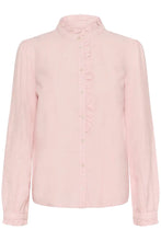 Load image into Gallery viewer, Part Two Glessia ruffle detail shirt Rose Chambray