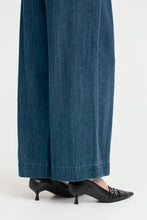 Load image into Gallery viewer, Ichi Aubery wide leg lyocell jeans Washed Dark Blue