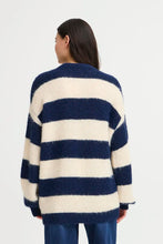 Load image into Gallery viewer, Ichi Dayana wide stripe knit jumper Patriot Blue