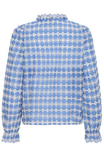 Load image into Gallery viewer, Ichi Fulia broderie blouse Bel Air Blue - CW CW