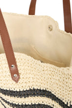 Load image into Gallery viewer, Ichi Tilde striped shopper Natural - CW CW