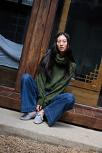 Load image into Gallery viewer, Ichi Aubery wide leg lyocell jeans Washed Dark Blue