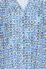 Load image into Gallery viewer, Ichi Marrakech tile print blouse Sodalite Blue - CW CW