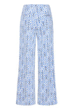 Load image into Gallery viewer, Ichi Kate printed knit trouser Sodalite Blue Ikat - CW CW