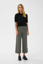 Load image into Gallery viewer, Part Two Llisan tricot cropped trouser Salt & Pepper