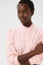 Load image into Gallery viewer, Part Two Glessia ruffle detail shirt Rose Chambray