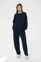 Load image into Gallery viewer, Part Two Zola side zip detail sweatshirt Dark Navy - CW CW