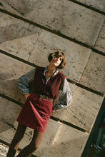 Load image into Gallery viewer, Part Two Pimira button through knit waistcoat Tawny Port