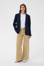 Load image into Gallery viewer, Part Two Vineke knitted blazer Dark Navy - CW CW