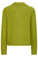 Load image into Gallery viewer, Ichi Dasila collar detail cardigan Calla Green