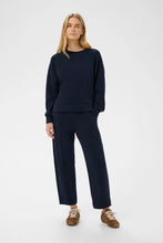Load image into Gallery viewer, Part Two Zola side zip detail sweatshirt Dark Navy - CW CW