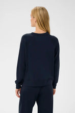 Load image into Gallery viewer, Part Two Zola side zip detail sweatshirt Dark Navy - CW CW