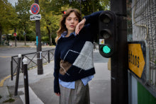 Load image into Gallery viewer, Ichi Bayana argyle jacquard jumper Total Eclipse