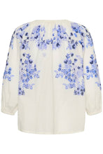 Load image into Gallery viewer, Part Two Alexi placement print blouse Blue Shadow Flower - CW CW