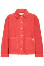 Load image into Gallery viewer, Ichi Avena cotton utility jacket Poinsetta