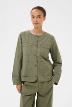 Load image into Gallery viewer, Part Two Aziza cotton utility jacket Smokey Olive - CW CW