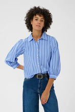 Load image into Gallery viewer, Part Two Anais striped shirt Blue