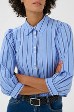 Load image into Gallery viewer, Part Two Anais striped shirt Blue