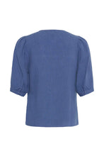 Load image into Gallery viewer, Part Two Azra linen blouse Indigo Blue - CW CW