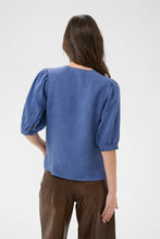 Load image into Gallery viewer, Part Two Azra linen blouse Indigo Blue - CW CW