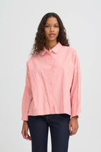 Load image into Gallery viewer, Ichi Giley peter pan collar shirt Teaberry Birch Stripe - CW CW