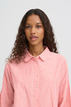 Load image into Gallery viewer, Ichi Giley peter pan collar shirt Teaberry Birch Stripe - CW CW