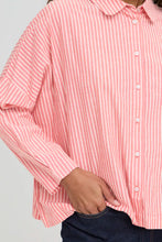 Load image into Gallery viewer, Ichi Giley peter pan collar shirt Teaberry Birch Stripe - CW CW