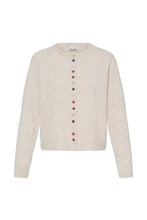 Load image into Gallery viewer, Ichi Fantia multi mixed colour button front cardigan Birch Melange