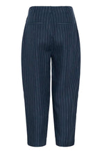 Load image into Gallery viewer, Part Two Nettas linen trouser Blue Night Pinstripe - CW CW