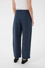 Load image into Gallery viewer, Part Two Nettas linen trouser Blue Night Pinstripe - CW CW