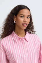 Load image into Gallery viewer, Ichi Indra patch pocket front stripe shirt Wild Orchid - CW CW