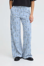 Load image into Gallery viewer, Ichi Kate printed knit trouser Sodalite Blue Ikat - CW CW