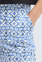 Load image into Gallery viewer, Ichi Kate printed knit trouser Sodalite Blue Ikat - CW CW