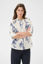 Load image into Gallery viewer, Part Two Almeras jacquard blouse Blue Shadow Floral - CW CW