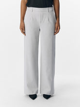 Load image into Gallery viewer, Object Lisa wide leg classic trouser Light Grey Melange