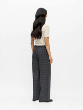 Load image into Gallery viewer, Object Lisa check wide leg trouser Dark Grey Melon Blue Brown