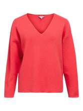 Load image into Gallery viewer, Object Reynard V neck jumper Tomato - CW CW