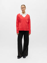 Load image into Gallery viewer, Object Reynard V neck jumper Tomato - CW CW