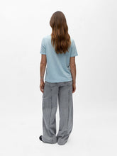 Load image into Gallery viewer, Object Thea linen blend V neck T Pale Sky - CW CW