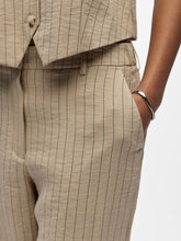 Load image into Gallery viewer, Object Rini pinstripe wide trouser Hummus - CW CW