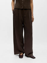 Load image into Gallery viewer, Object Molly high waist softly tailored trouser Chocolate - CW CW