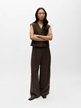 Load image into Gallery viewer, Object Molly high waist softly tailored trouser Chocolate - CW CW