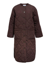 Load image into Gallery viewer, Object Jallie long quilted coat Chocolate