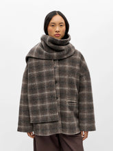 Load image into Gallery viewer, Object Maisie detatchable scarf jacket Carafe Check