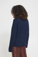 Load image into Gallery viewer, Ichi Bayana argyle jacquard jumper Total Eclipse
