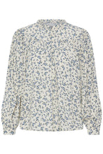 Load image into Gallery viewer, Ichi Vera ditsy print blouse Birch Blue