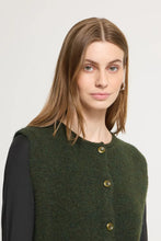 Load image into Gallery viewer, Ichi Panora knitted button waistcoat Rosin Melange