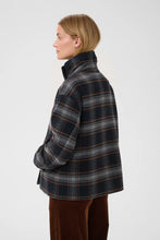 Load image into Gallery viewer, Part Two Celly plaid jacket Dark Navy Check