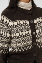 Load image into Gallery viewer, Part Two Charmaine jacquard knit cardigan Mole Whitecap